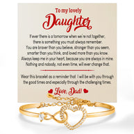 To My Daughter Bracelet From Dad With Message Card - Always In Mine
