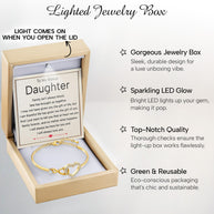 To My Bonus Daughter Bracelet With Message Card - Brought Us Together