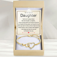 To My Bonus Daughter Bracelet With Message Card - Brought Us Together