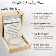 To My Bonus Daughter Bracelet With Message Card - Family Forever