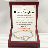To My Bonus Daughter Bracelet With Message Card - Family Forever