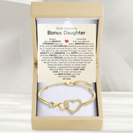 To My Bonus Daughter Bracelet With Message Card - Light And Love