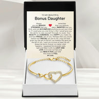 To My Bonus Daughter Bracelet With Message Card - Light And Love