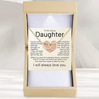 To My Bonus Daughter Necklace  With Heartfelt Message - Unique Jewelry For Bonus Daughter - Brought Us Together