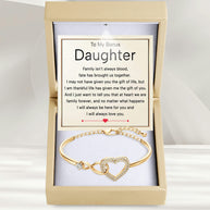 To My Bonus Daughter Bracelet With Message Card - Brought Us Together