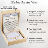 To My Bonus Daughter Bracelet With Message Card - Light And Love