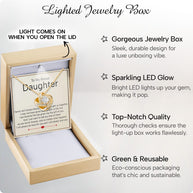 To My Bonus Daughter Necklace  With Heartfelt Message - Unique Jewelry For Bonus Daughter - We Are Family