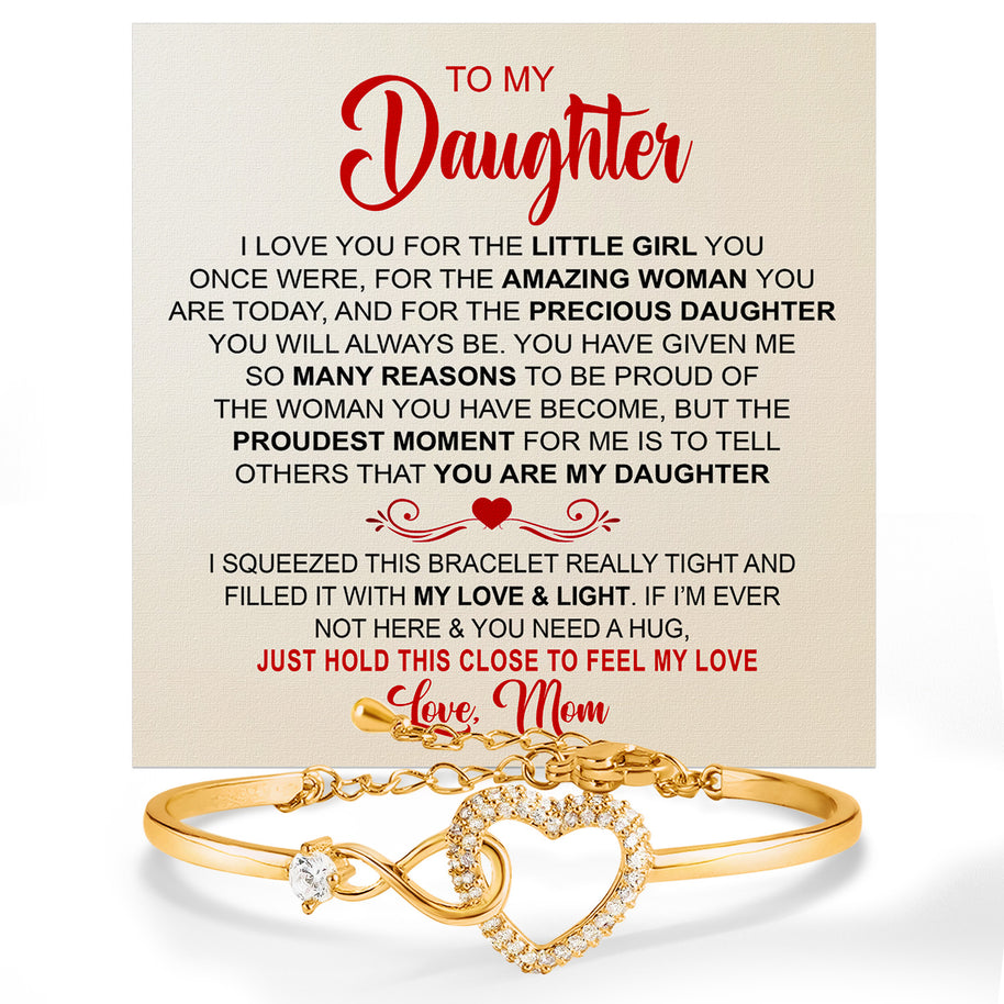 To My Daughter Bracelet From Mom With Message Card - Precious Daughter