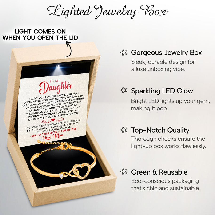 To My Daughter Bracelet From Mom With Message Card - Precious Daughter