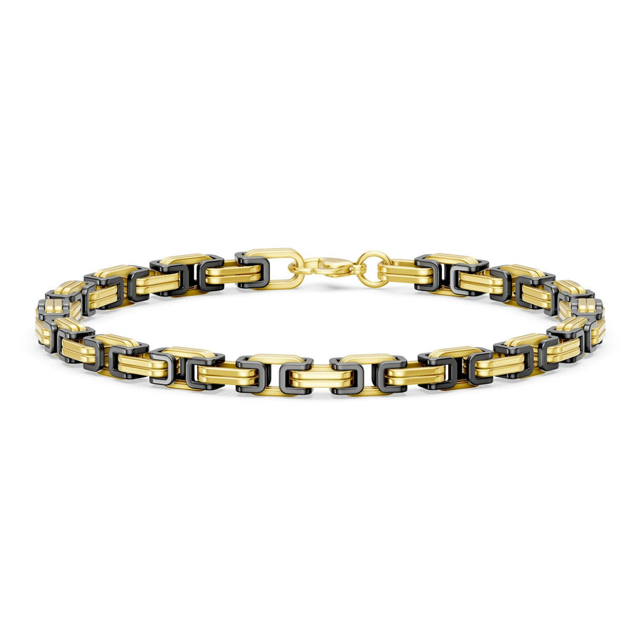 To My Son Bracelet With Heartfelt Message - Byzantine Chain Bracelet For Men - My Little Boy