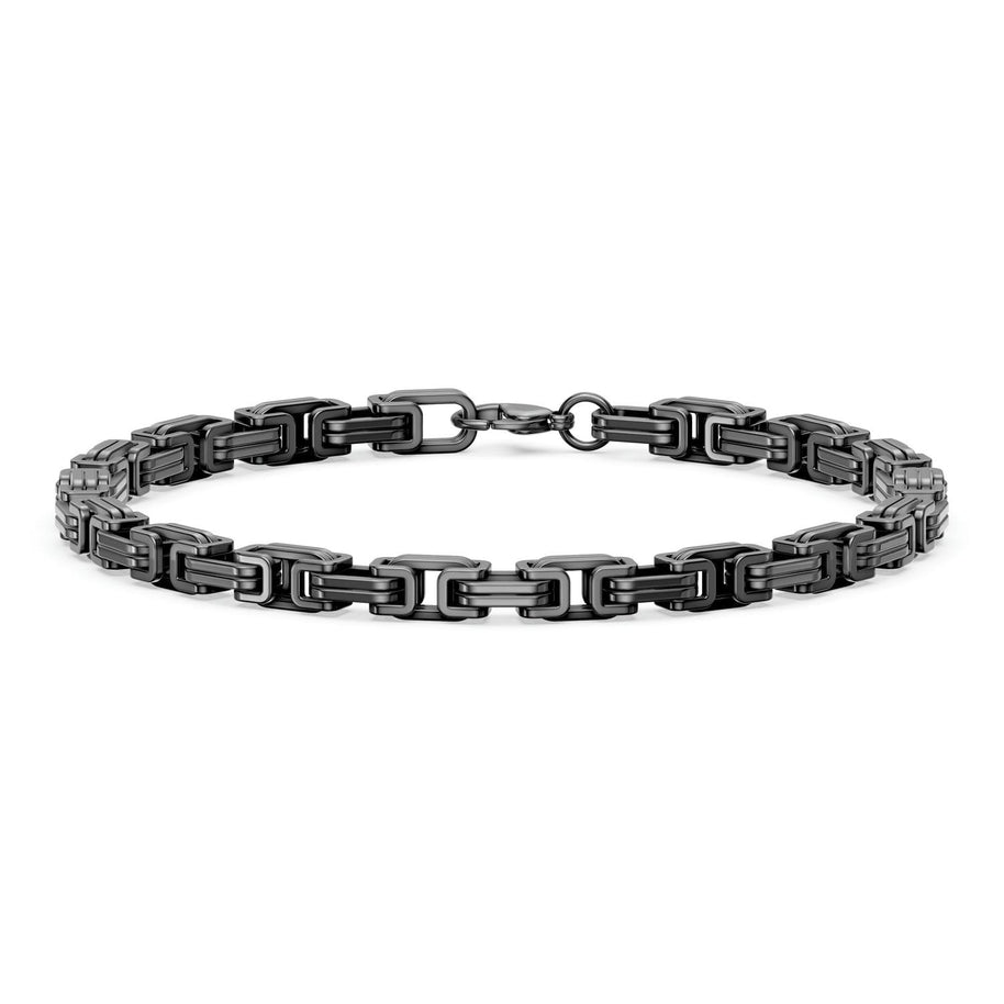 To My Son Bracelet With Heartfelt Message - Byzantine Chain Bracelet For Men - Always Right There
