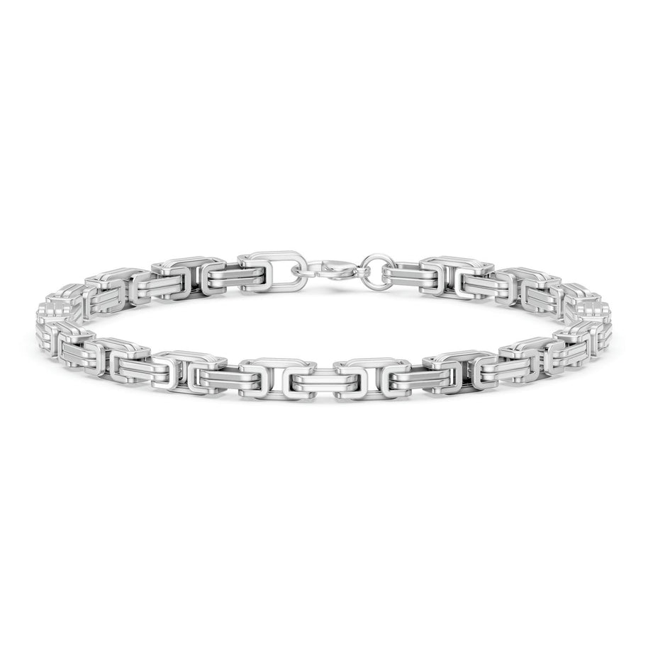 To My Son Bracelet With Heartfelt Message - Byzantine Chain Bracelet For Men - Believe In Yourself