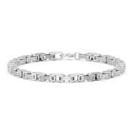To My Son Bracelet With Heartfelt Message - Byzantine Chain Bracelet For Men - My Little Boy