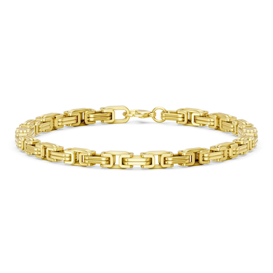 To My Son Bracelet With Heartfelt Message - Byzantine Chain Bracelet For Men - Always Right There