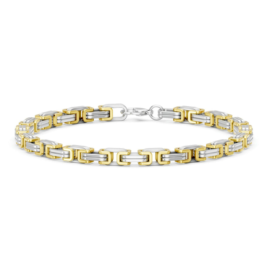 To My Son Bracelet With Heartfelt Message - Byzantine Chain Bracelet For Men - My Little Boy