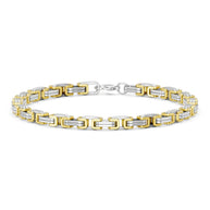 To My Son Bracelet With Heartfelt Message - Byzantine Chain Bracelet For Men - Believe In Yourself