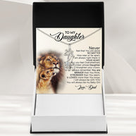 To My Daughter With Heartfelt Message - Giraffe Necklace For Daughter From Dad - My Baby Girl