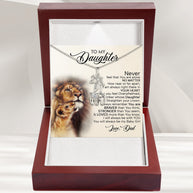 To My Daughter With Heartfelt Message - Giraffe Necklace For Daughter From Dad - My Baby Girl