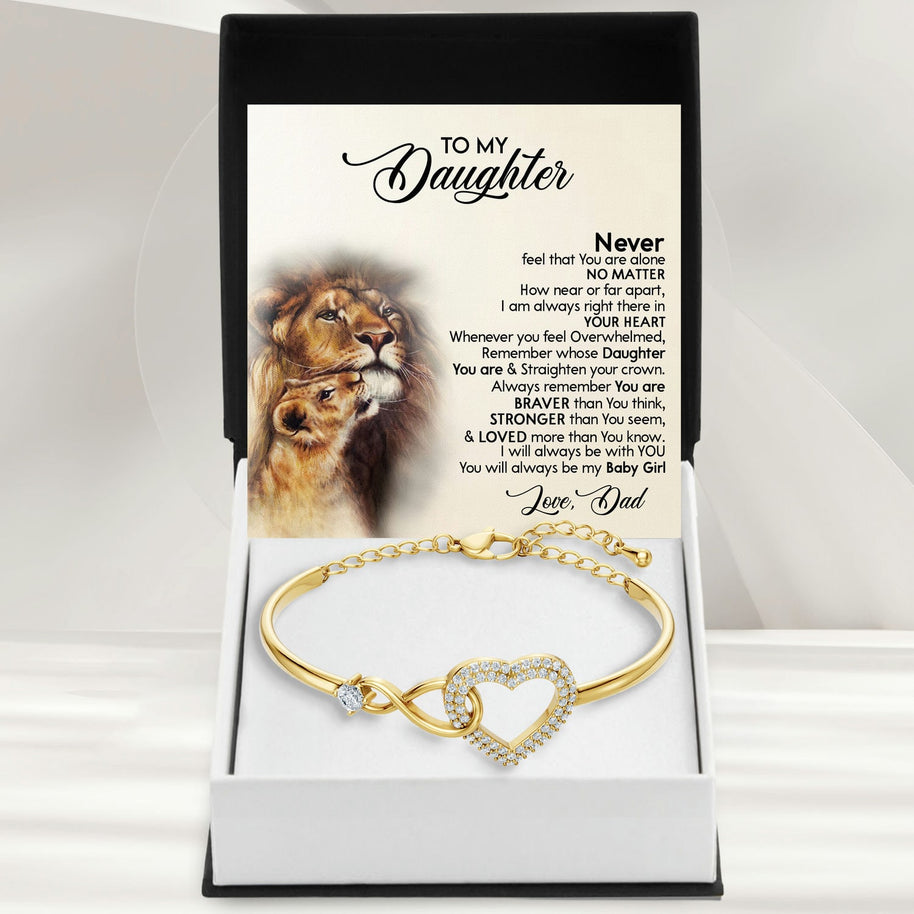 To My Daughter Bracelet From Dad With Message Card - My Baby Girl