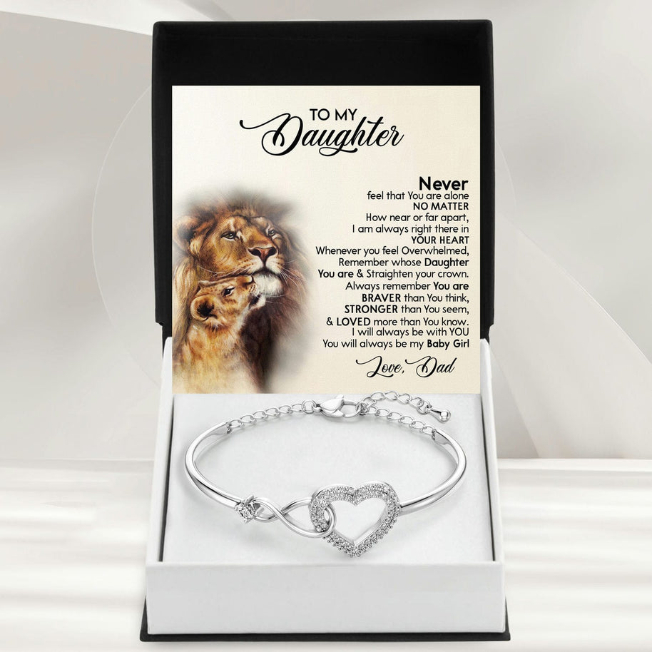 To My Daughter Bracelet From Dad With Message Card - My Baby Girl