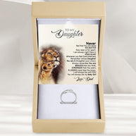 To My Daughter With Heartfelt Message - Engraved Hug Ring For Daughter From Dad - My Baby Girl