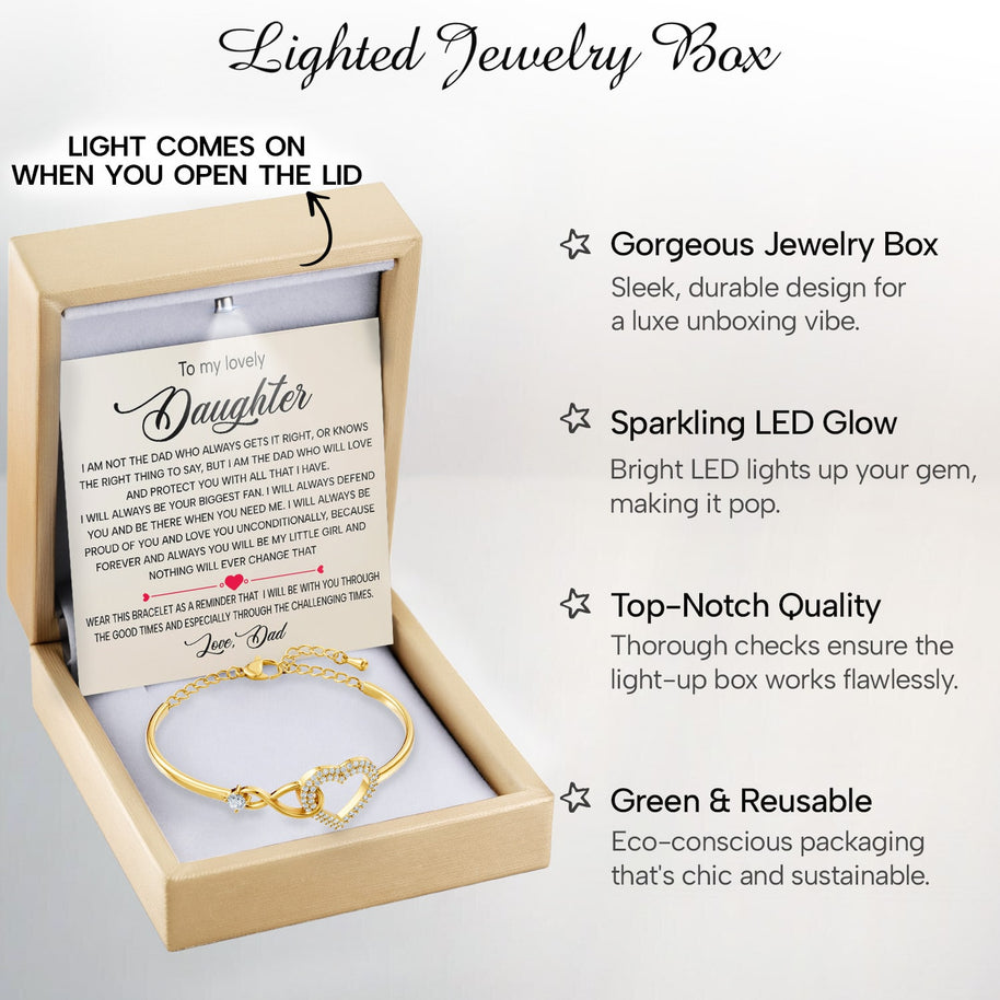To My Daughter Bracelet From Dad With Message Card - My Little Girl