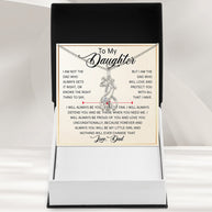 To My Daughter With Heartfelt Message - Giraffe Necklace For Daughter From Dad - My Little Girl