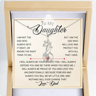 To My Daughter With Heartfelt Message - Giraffe Necklace For Daughter From Dad - My Little Girl