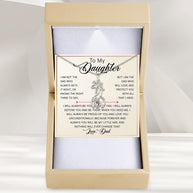 To My Daughter With Heartfelt Message - Giraffe Necklace For Daughter From Dad - My Little Girl