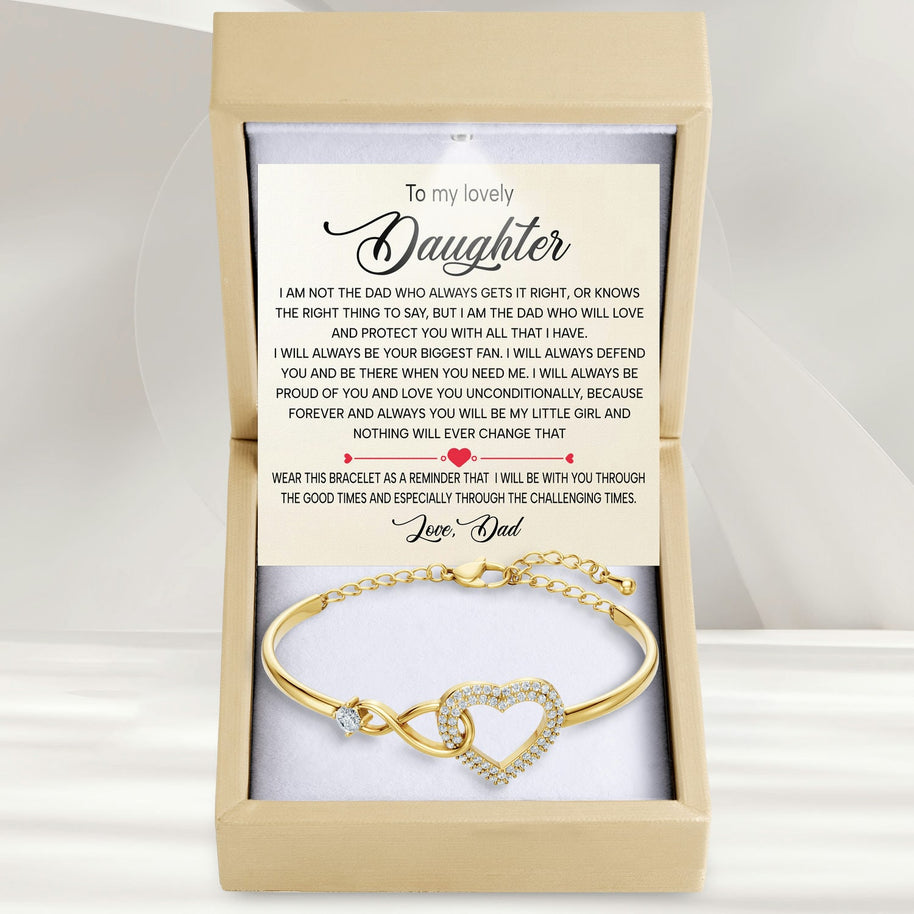 To My Daughter Bracelet From Dad With Message Card - My Little Girl