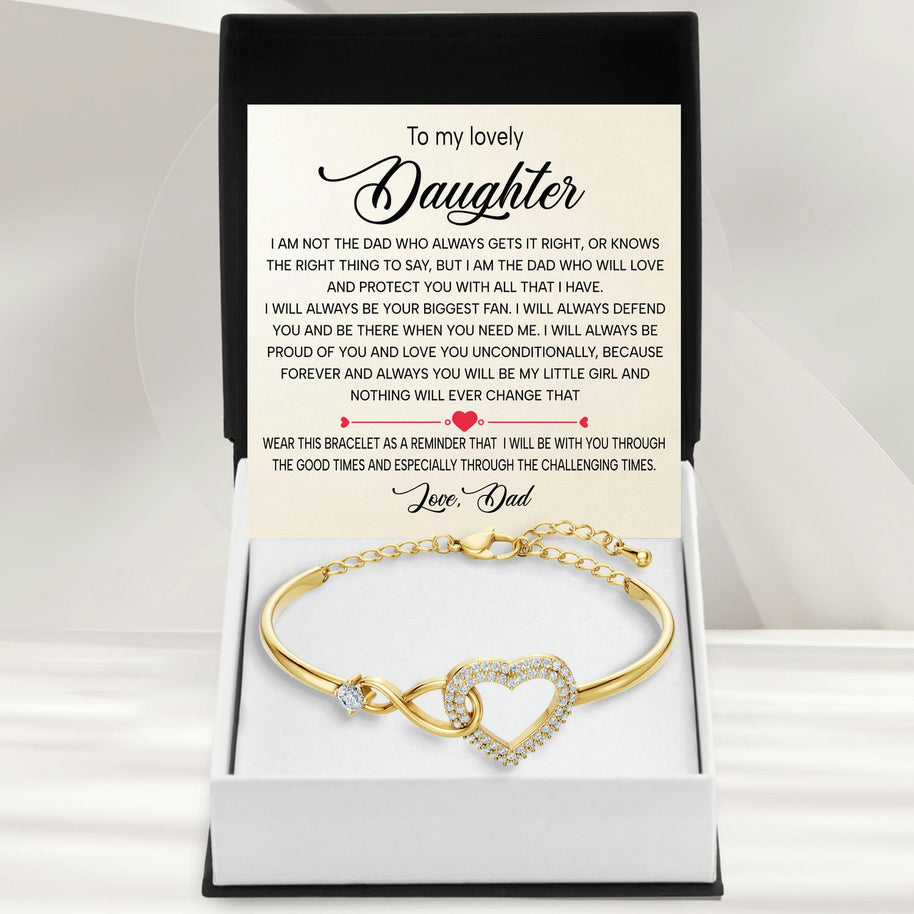 To My Daughter Bracelet From Dad With Message Card - My Little Girl