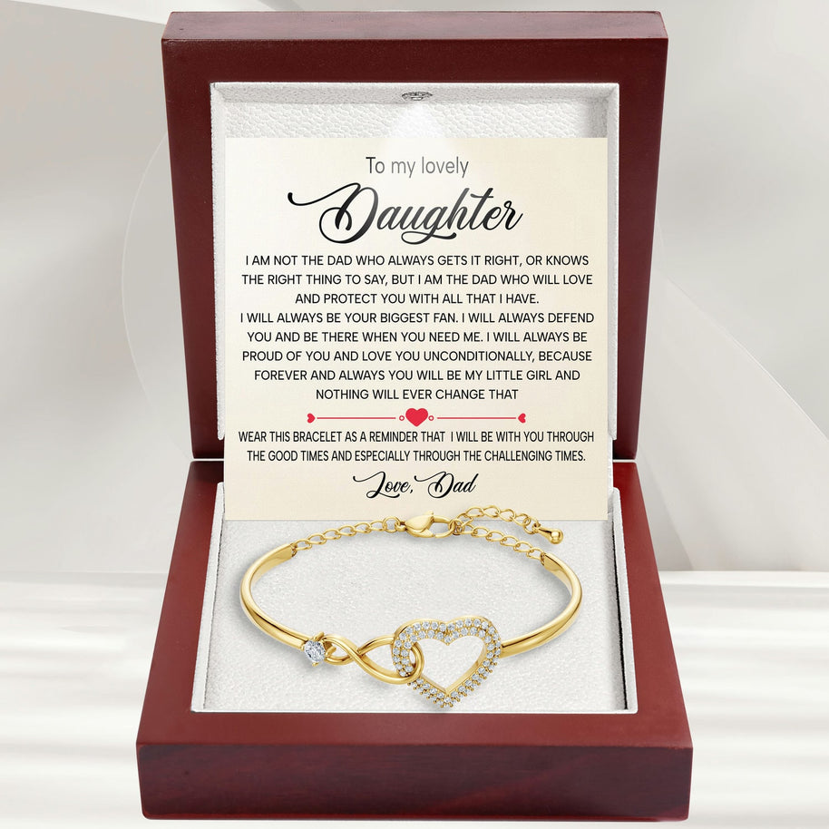 To My Daughter Bracelet From Dad With Message Card - My Little Girl