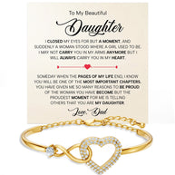To My Daughter Bracelet From Dad With Message Card - Pages Of My Life