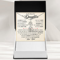 To My Daughter With Heartfelt Message - Giraffe Necklace For Daughter From Dad - Pages Of My Life