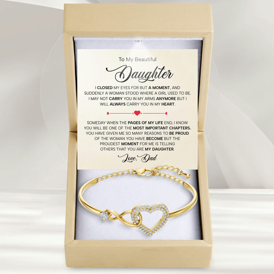 To My Daughter Bracelet From Dad With Message Card - Pages Of My Life