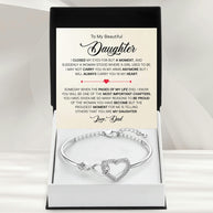 To My Daughter Bracelet From Dad With Message Card - Pages Of My Life