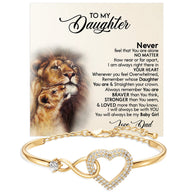To My Daughter Bracelet From Dad With Message Card - My Baby Girl