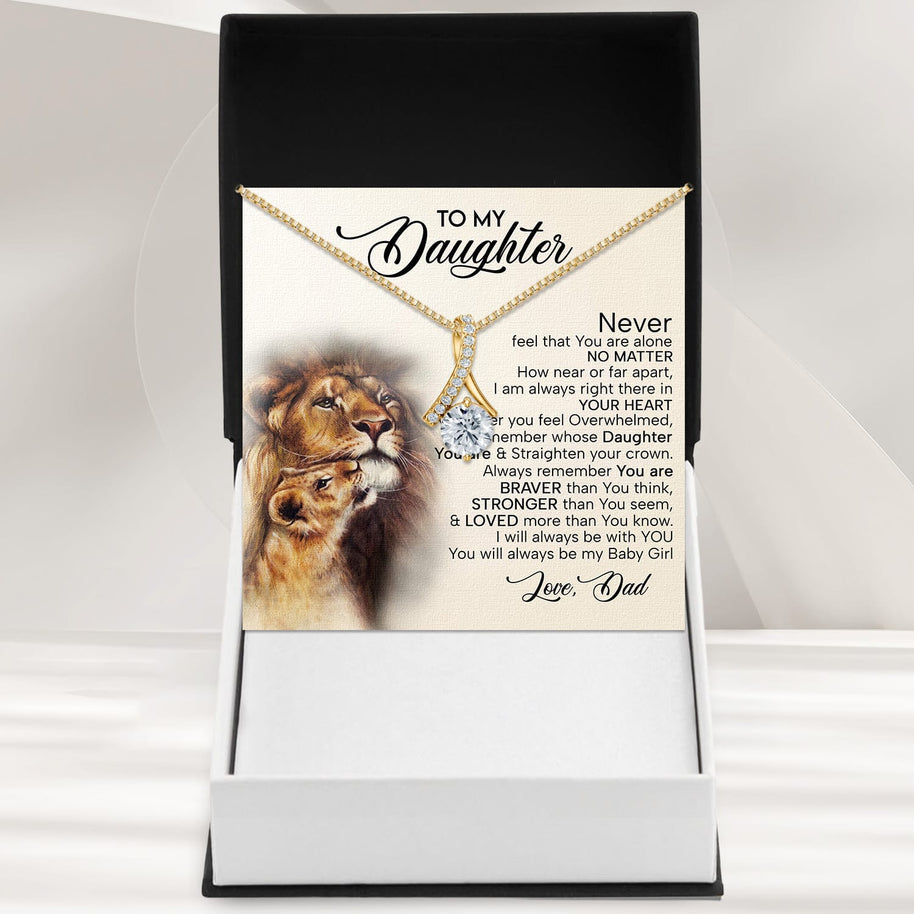 To My Daughter Necklace From Dad With Heartfelt Message - Unique Jewelry For Daughter - Love You Till The End