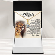 To My Daughter Necklace From Dad With Heartfelt Message - Unique Jewelry For Daughter - Love You Till The End