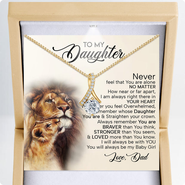 To My Daughter Necklace From Dad With Heartfelt Message - Unique Jewelry For Daughter - Love You Till The End