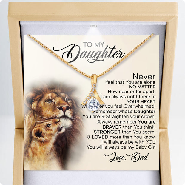 To My Daughter Necklace From Dad With Heartfelt Message - Unique Jewelry For Daughter - Love You Till The End