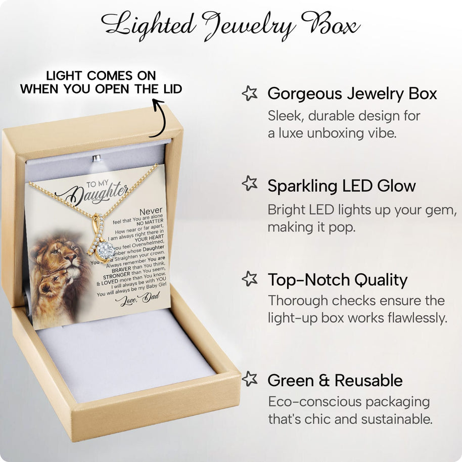 To My Daughter Necklace From Dad With Heartfelt Message - Unique Jewelry For Daughter - Love You Till The End