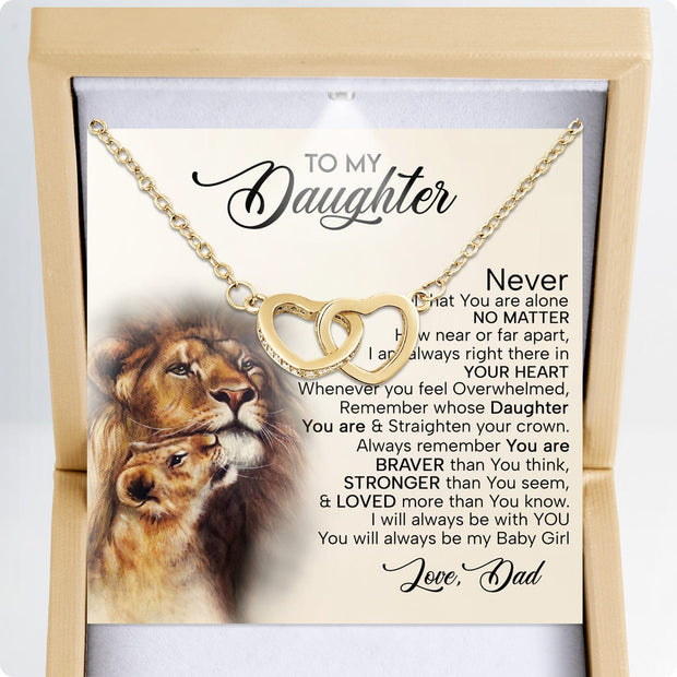 To My Daughter Necklace From Dad With Heartfelt Message - Unique Jewelry For Daughter - Love You Till The End
