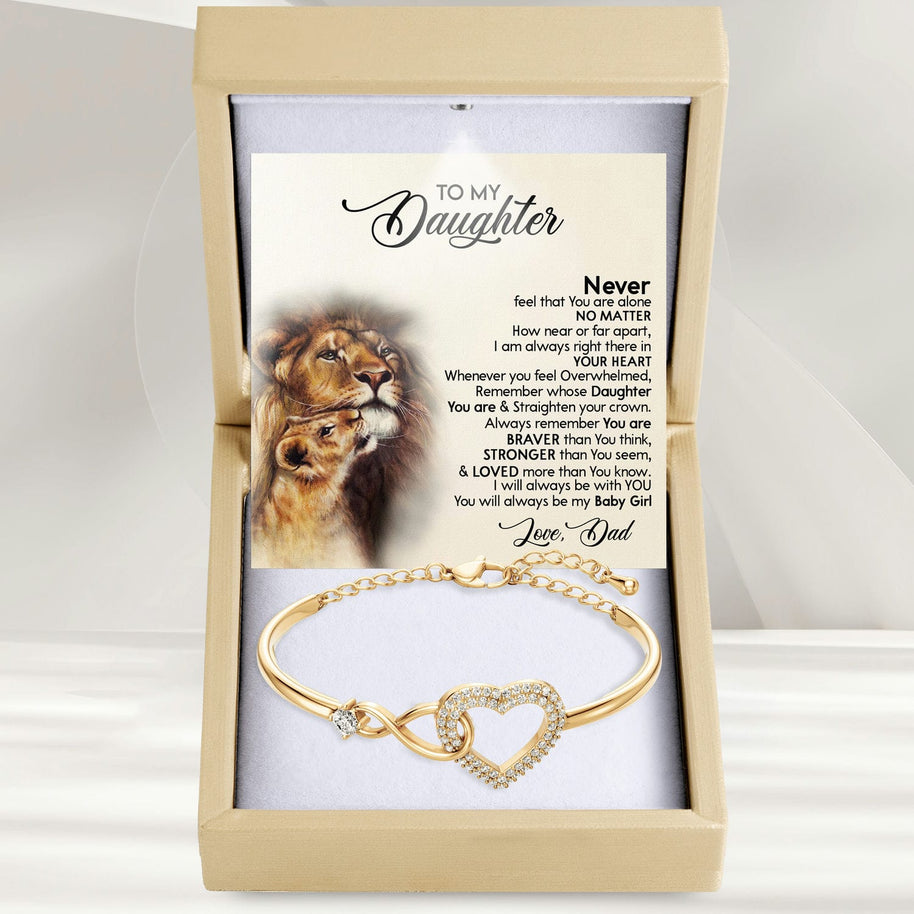 To My Daughter Bracelet From Dad With Message Card - My Baby Girl
