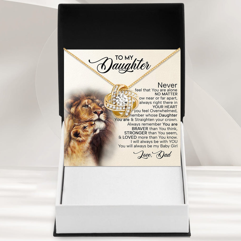 To My Daughter Necklace From Dad With Heartfelt Message - Unique Jewelry For Daughter - Love You Till The End