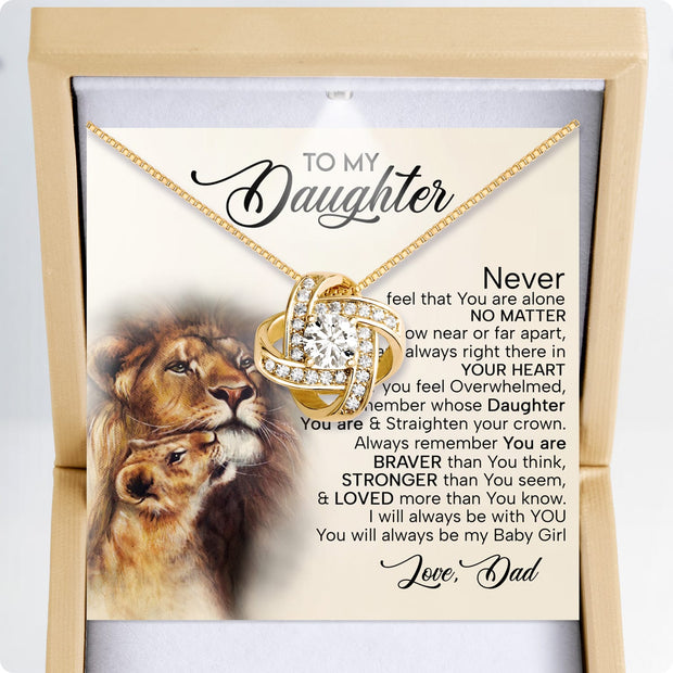 To My Daughter Necklace From Dad With Heartfelt Message - Unique Jewelry For Daughter - Love You Till The End