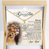 To My Daughter Heart Necklace From Dad With Heartfelt Message - Unique Jewelry For Daughter - Love You Till The End