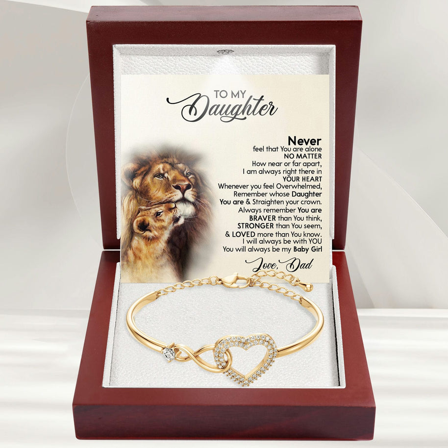 To My Daughter Bracelet From Dad With Message Card - My Baby Girl