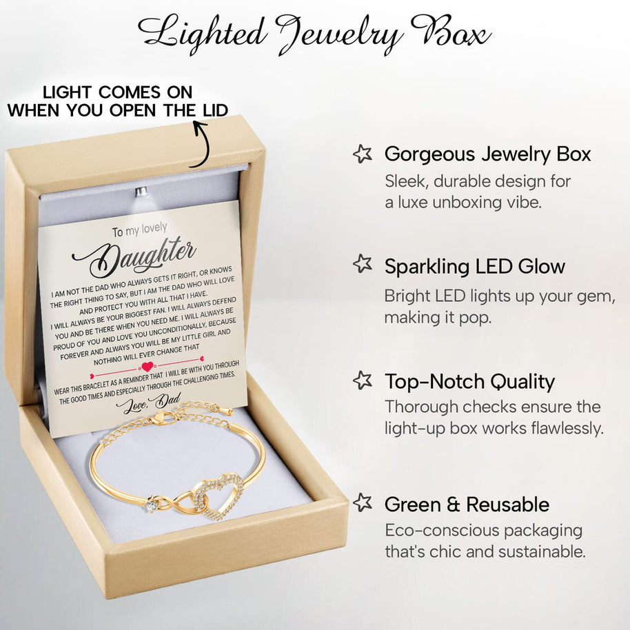 To My Daughter Bracelet From Dad With Message Card - My Little Girl