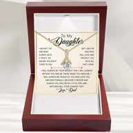 To My Daughter Necklace From Dad With Heartfelt Message - Unique Jewelry For Daughter - My Love and Light